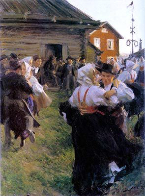  Anders Zorn Midsummer Dance - Hand Painted Oil Painting