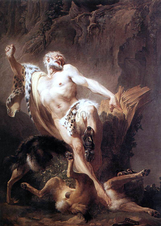  Joseph Benoit Suvee Milo of Croton - Hand Painted Oil Painting