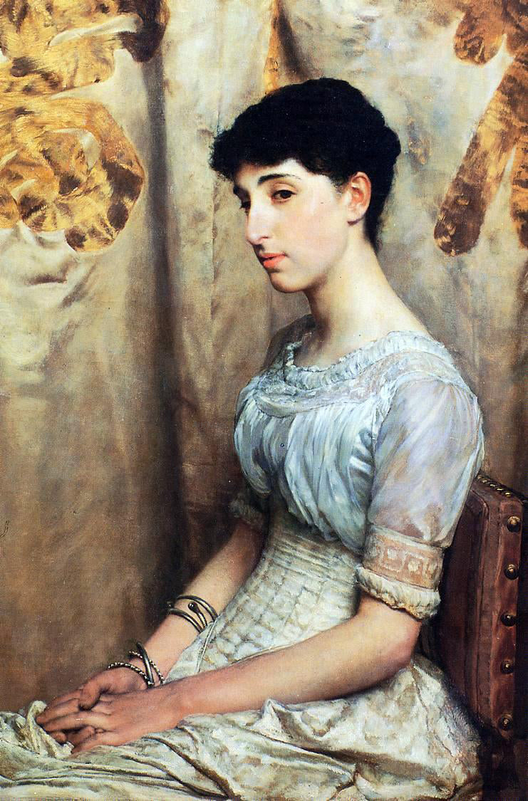  Sir Lawrence Alma-Tadema Miss Alice Lewis - Hand Painted Oil Painting