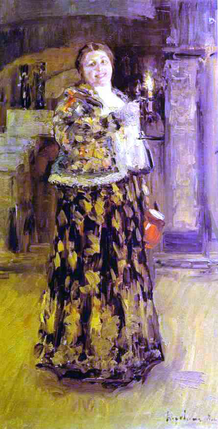  Constantin Alexeevich Korovin Mistress of the House - Hand Painted Oil Painting