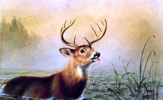  Arthur Fitzwilliam Tait Misty Morning on the Hudson River - Hand Painted Oil Painting