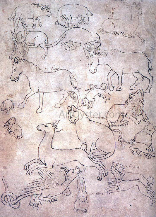  Unknown British Masters Model Book with Animals - Hand Painted Oil Painting