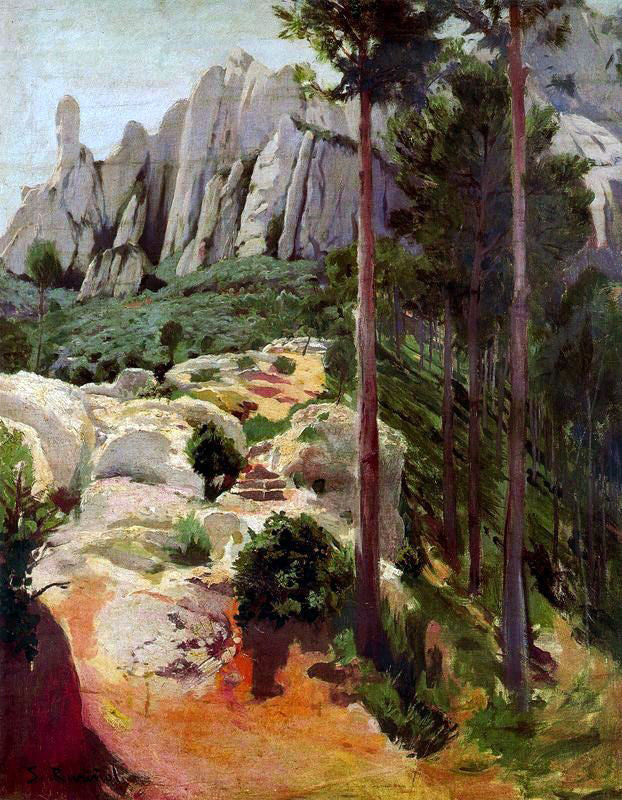  Santiago Rusinol Prats Monserrat - Hand Painted Oil Painting