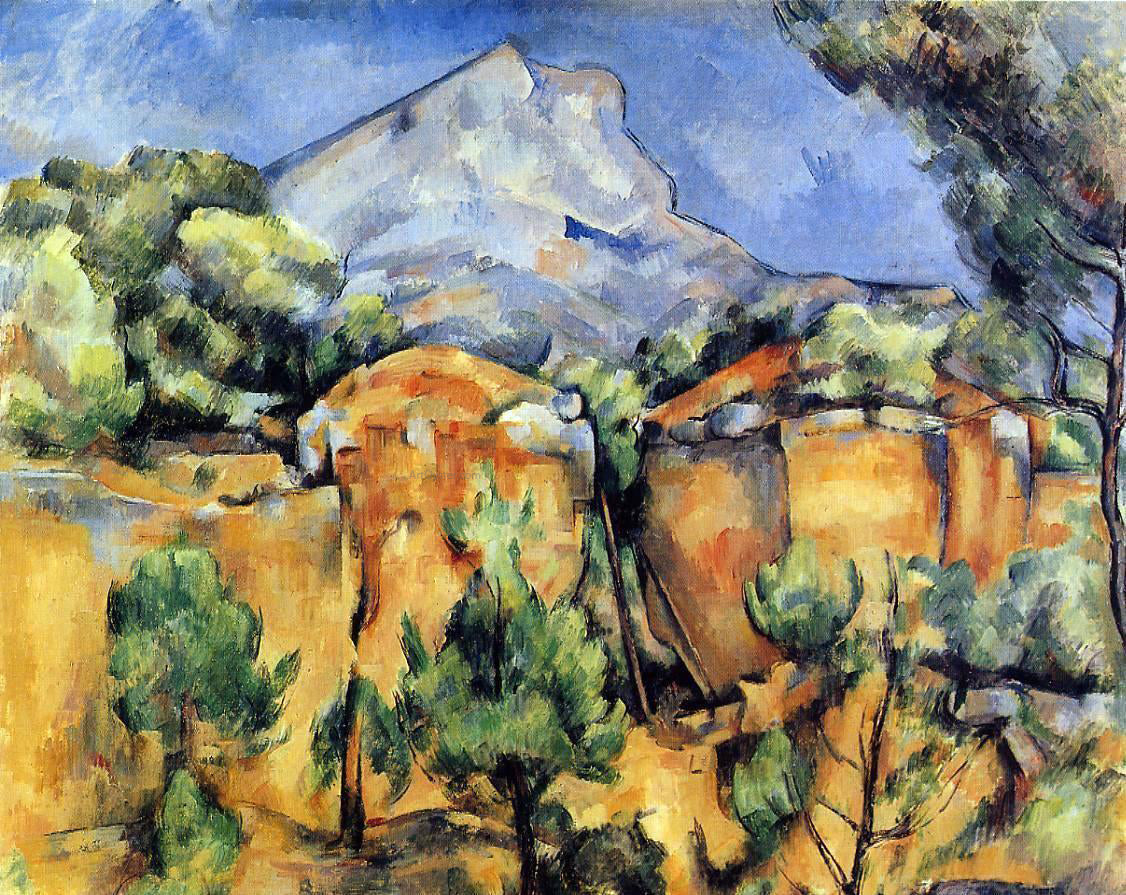  Paul Cezanne Mont Sainte-Victoire Seen from the Bibemus Quarry - Hand Painted Oil Painting