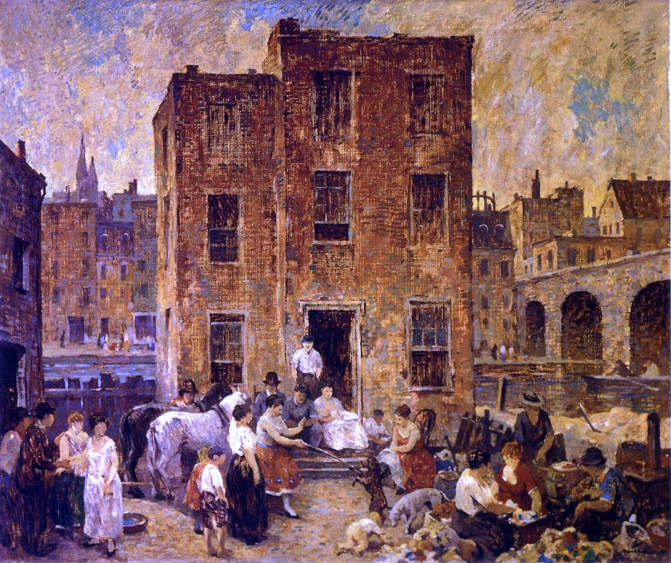 Robert Spencer Montebanks and Thieves - Hand Painted Oil Painting