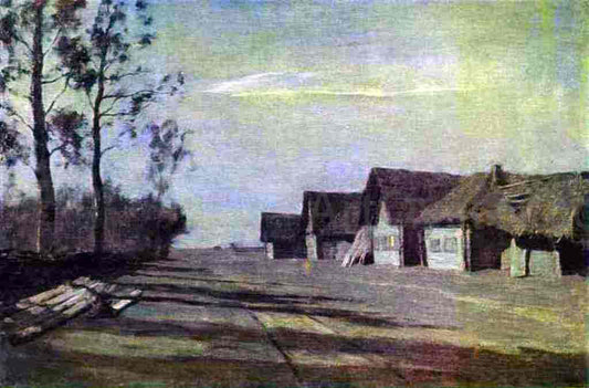 Isaac Ilich Levitan Moonlit Night, A Village - Hand Painted Oil Painting