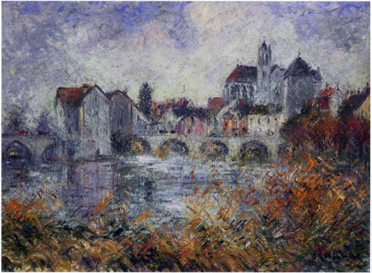  Gustave Loiseau Moret sur Loing en Automne - Hand Painted Oil Painting