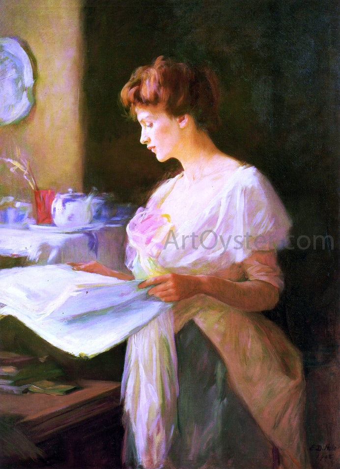  Ellen Day Hale Morning News - Hand Painted Oil Painting