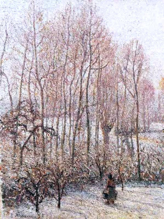 Camille Pissarro Morning, Sunshine Effect, Winter - Hand Painted Oil Painting
