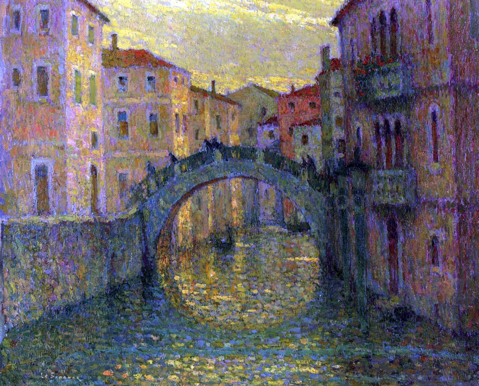 Henri Le Sidaner A Morning, Sunshine, Venice - Hand Painted Oil Painting