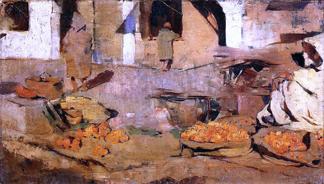  Theo Van Rysselberghe Moroccan Fruit Market - Hand Painted Oil Painting