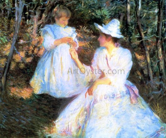  Edmund Tarbell A Mother and Child in Pine Woods - Hand Painted Oil Painting