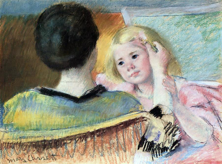  Mary Cassatt Mother Combing Sara's Hair (no.2) - Hand Painted Oil Painting