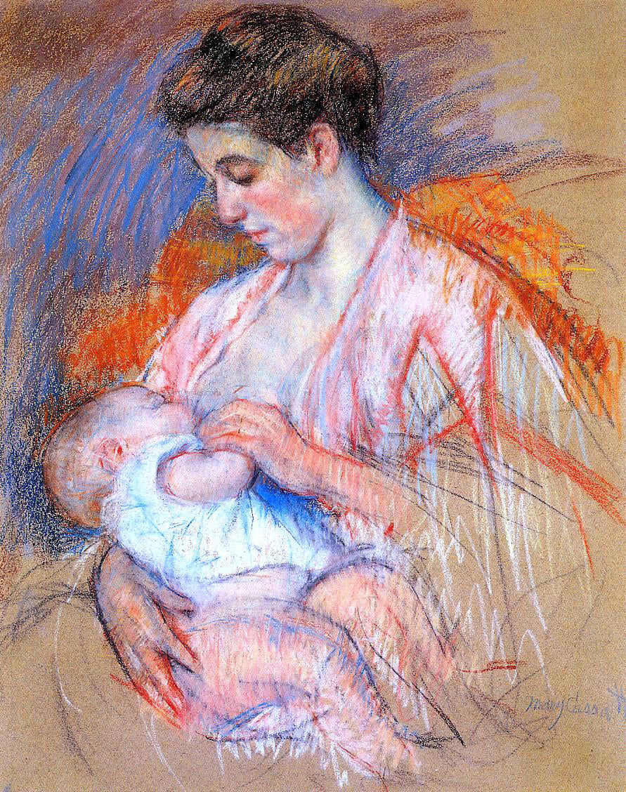  Mary Cassatt Mother Jeanne Nursing Her Baby - Hand Painted Oil Painting