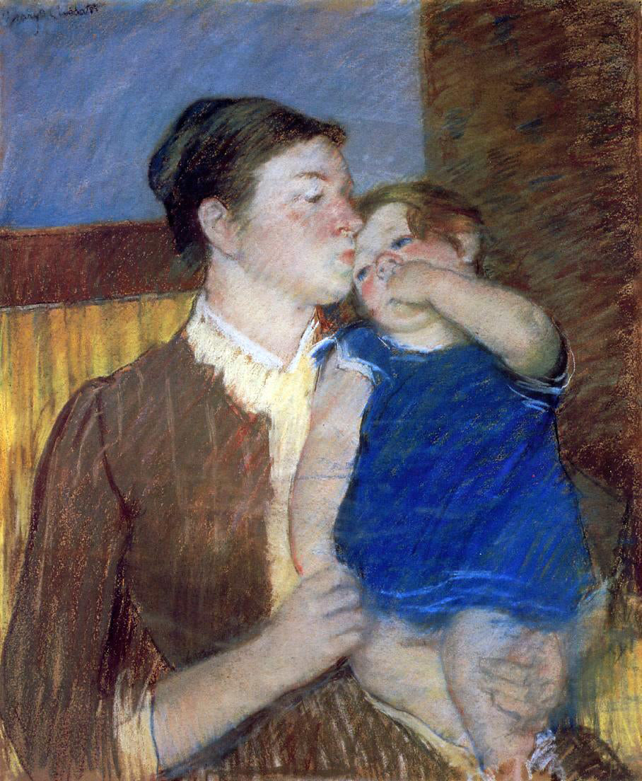  Mary Cassatt Mother's Goodnight Kiss - Hand Painted Oil Painting