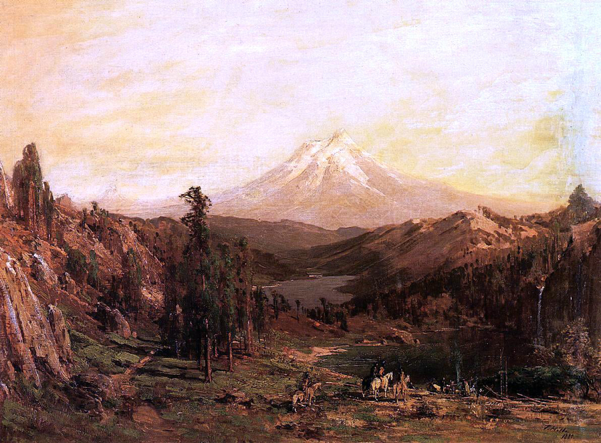  Thomas Hill Mount Shasta and Castle Lake, California - Hand Painted Oil Painting