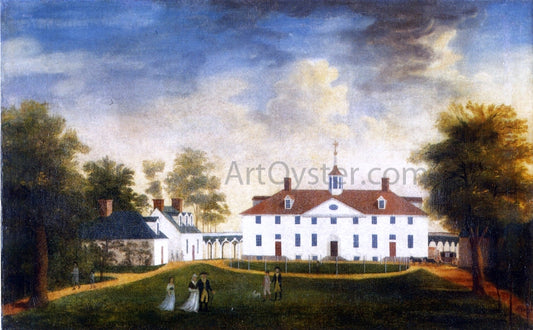  Edward Savage Mount Vernon from the Carriage Entrance - Hand Painted Oil Painting