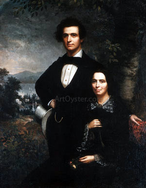  Theodore E Pine Mr. and Mrs. Daniel T. MacFarlan - Hand Painted Oil Painting