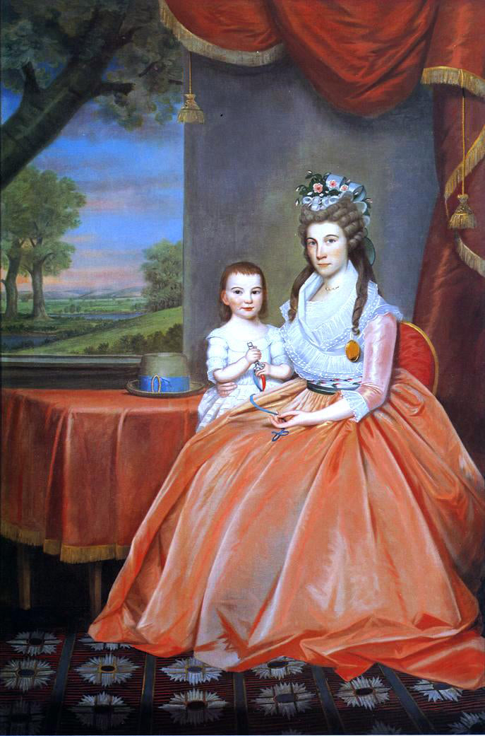  Ralph Earl Mrs. Elihaj Boardman and Son - Hand Painted Oil Painting