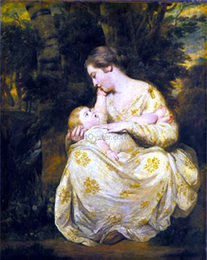  Sir Joshua Reynolds Mrs. Susanna Hoare and Child - Hand Painted Oil Painting
