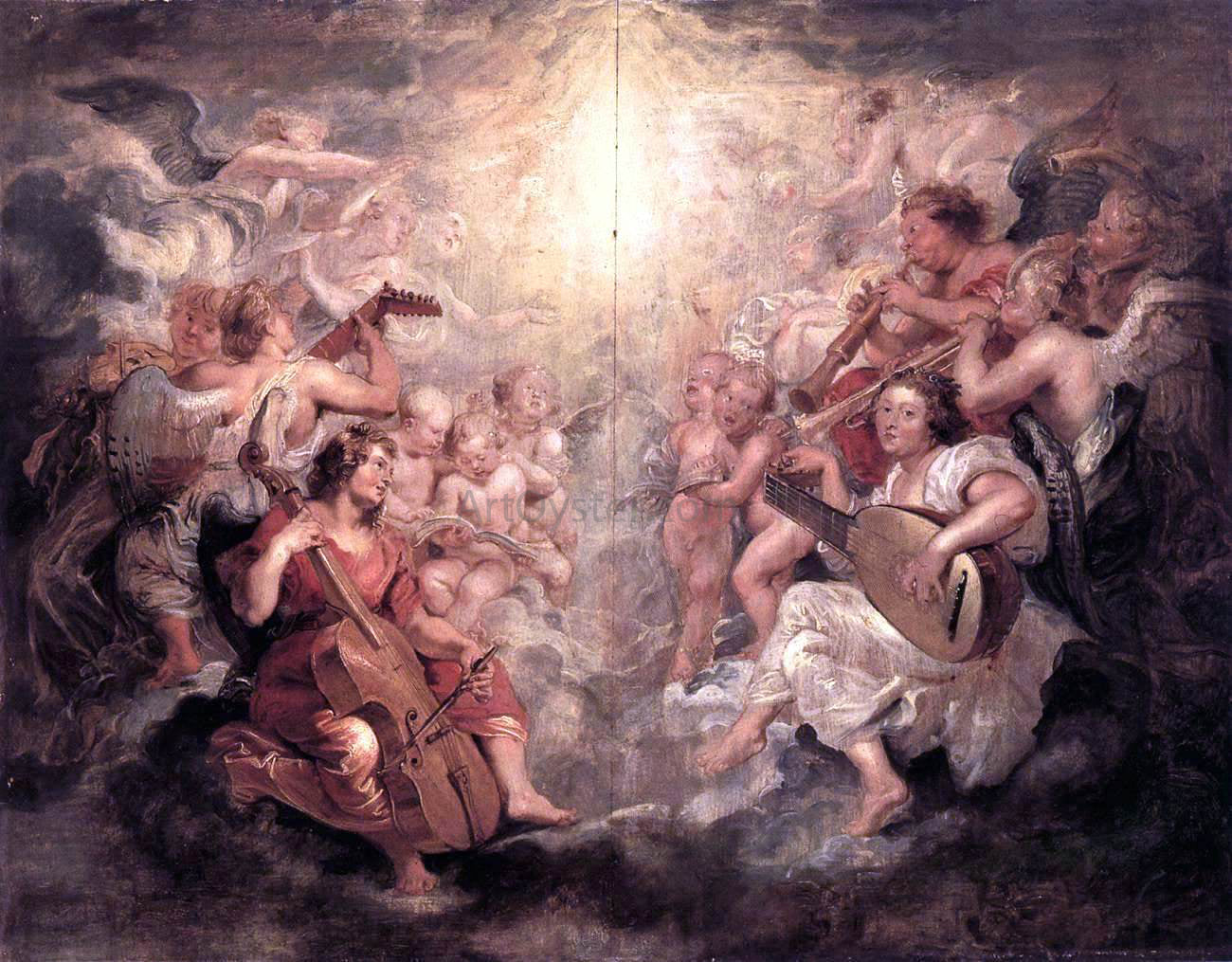  Peter Paul Rubens Music Making Angels - Hand Painted Oil Painting