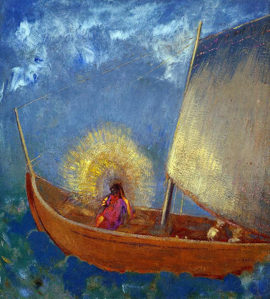  Odilon Redon Mysterious Boat - Hand Painted Oil Painting