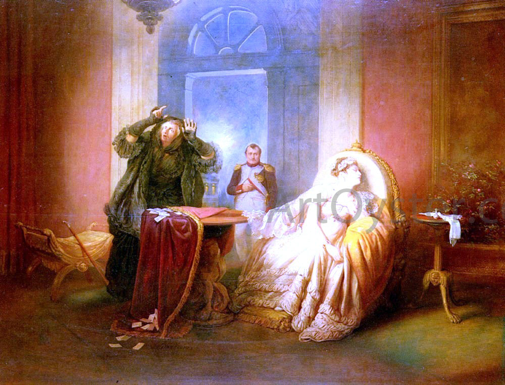  Josef Franz Danhauser Napoleon Et Josephine Avec La Cartomancienne - Hand Painted Oil Painting