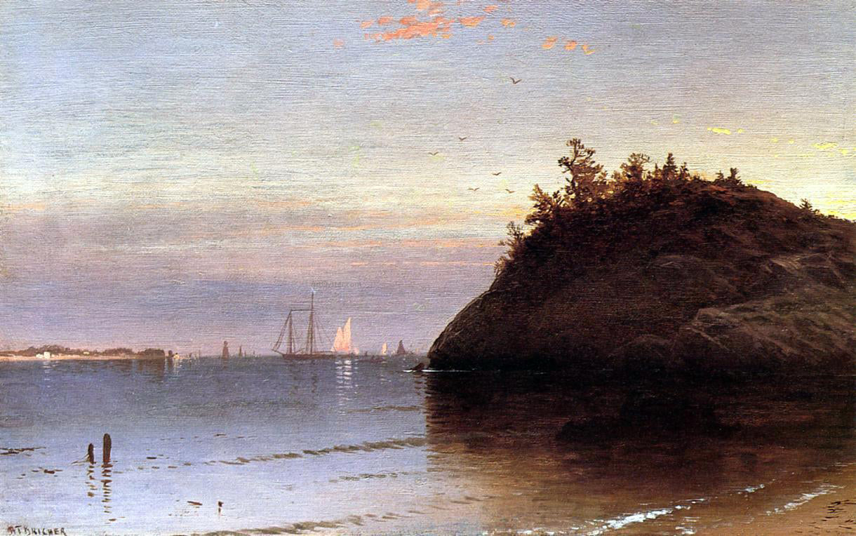  Alfred Thompson Bricher Narragansett Bay - Hand Painted Oil Painting
