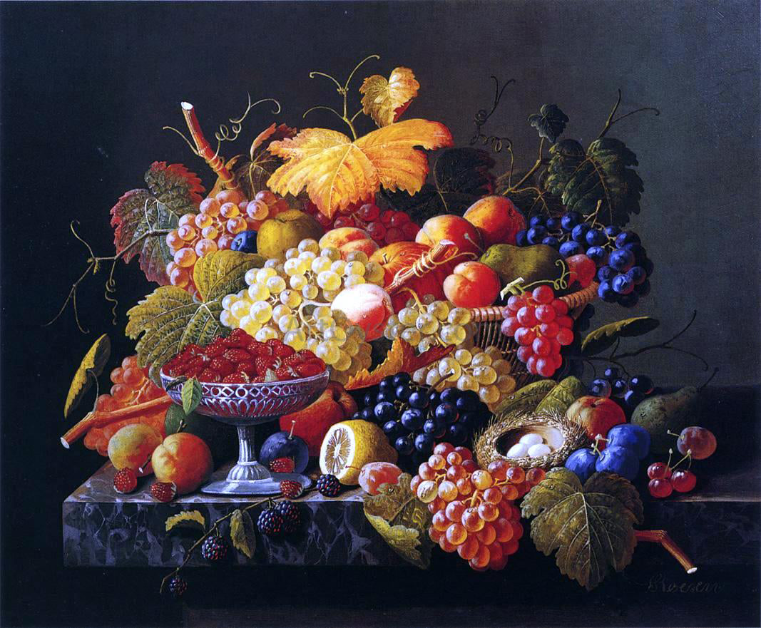  Severin Roesen Natures Bounty - Hand Painted Oil Painting