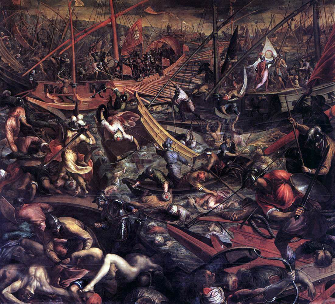  Sante Peranda Naval Victory of the Venetians at Jaffa - Hand Painted Oil Painting