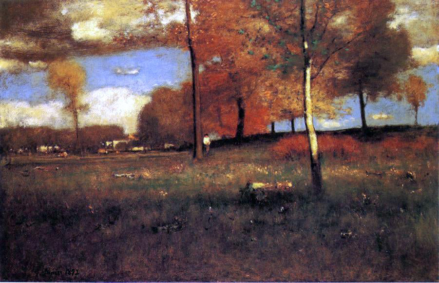  George Inness Near the Village, October - Hand Painted Oil Painting