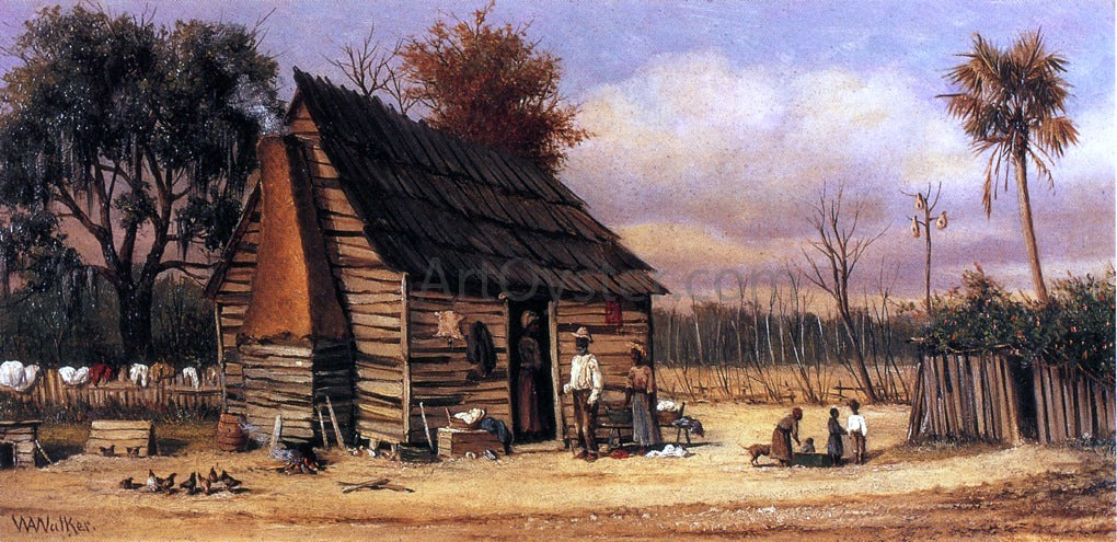  William Aiken Walker Negro Cabin with Palm Tree - Hand Painted Oil Painting