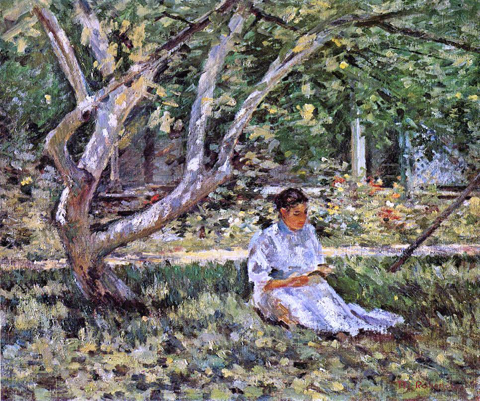  Theodore Robinson Nettie Reading - Hand Painted Oil Painting