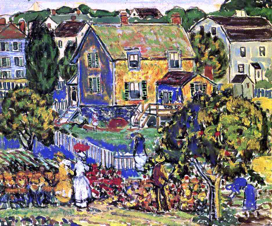  Maurice Prendergast New England Village - Hand Painted Oil Painting