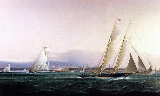  James E Buttersworth New York from the Bay - Hand Painted Oil Painting