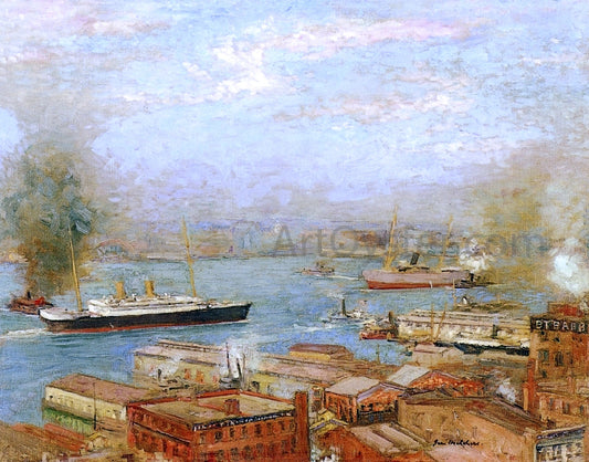  Gari Melchers New York Harbor - Hand Painted Oil Painting