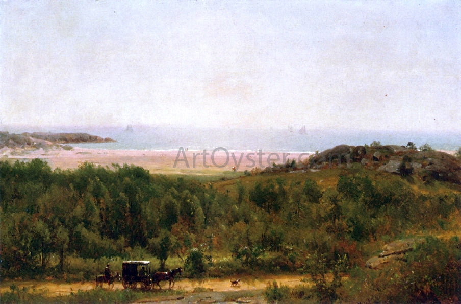  Thomas Worthington Whittredge Newport Beach, Rhode Island - Hand Painted Oil Painting