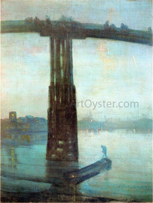  James McNeill Whistler Nocturne: Blue and Gold - Old Battersea Bridge - Hand Painted Oil Painting