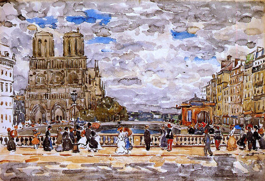  Maurice Prendergast Notre Dame, Paris - Hand Painted Oil Painting