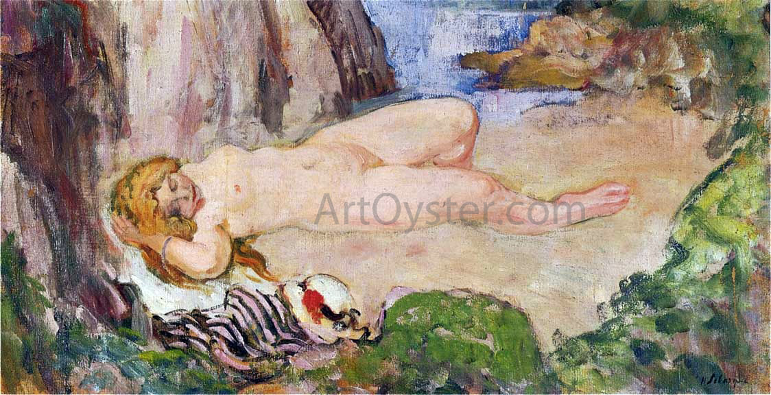  Henri Lebasque Nude in a Landscape - Hand Painted Oil Painting
