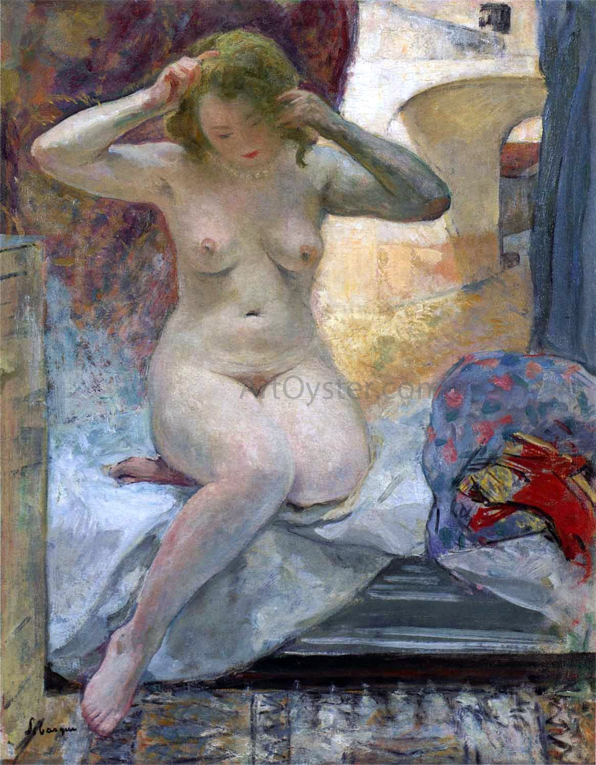  Henri Lebasque A Nude in Cannes - Hand Painted Oil Painting