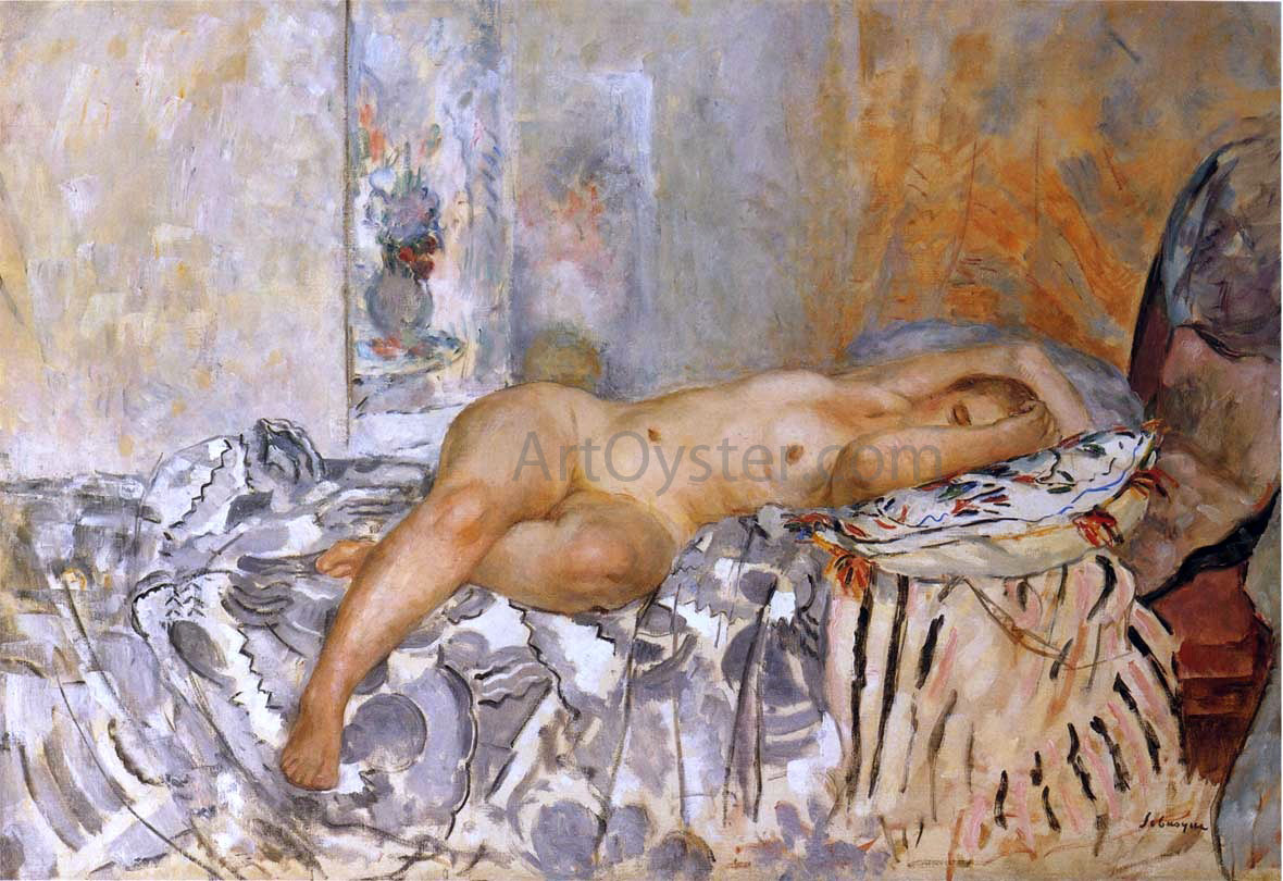  Henri Lebasque Nude on Spanish blanket - Hand Painted Oil Painting