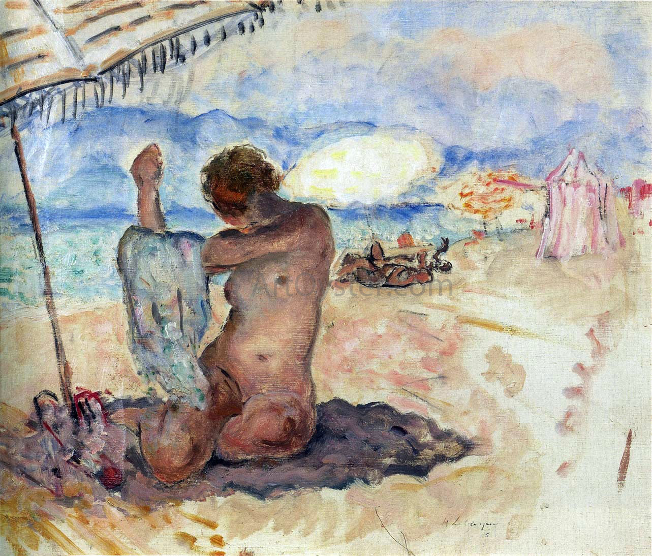  Henri Lebasque Nude on the Beach - Hand Painted Oil Painting