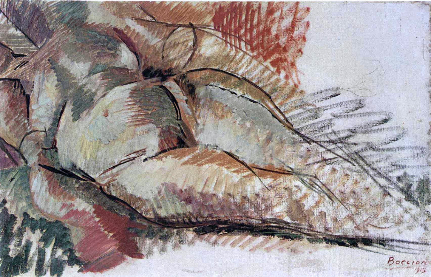 Umberto Boccioni Nudo Simultaneo - Hand Painted Oil Painting