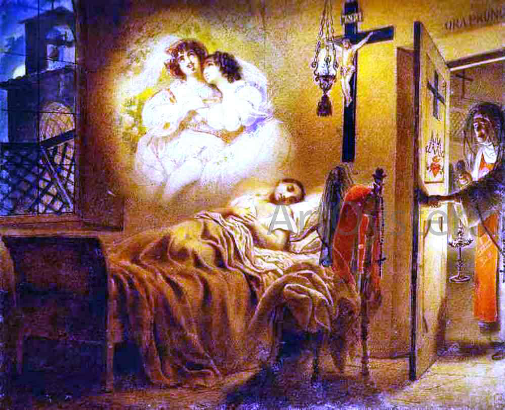  Karl Pavlovich Brulloff Nun's Dream - Hand Painted Oil Painting