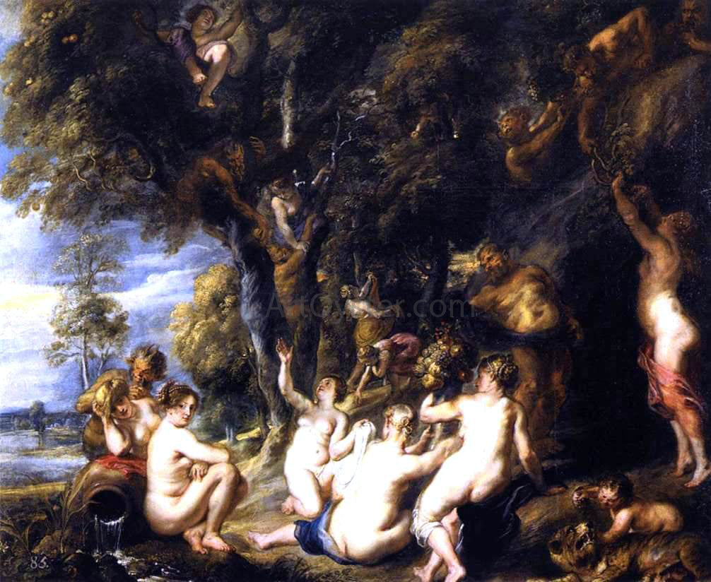  Peter Paul Rubens Nymphs and Satyrs - Hand Painted Oil Painting