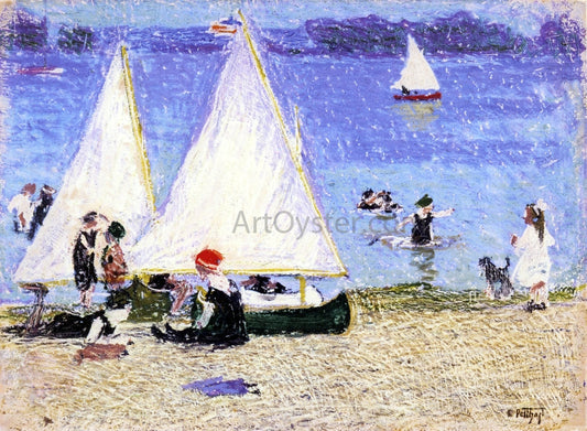  Edward Potthast Off Shore - Hand Painted Oil Painting