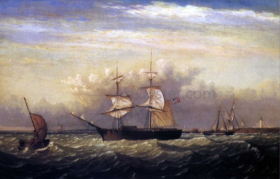  Fitz Hugh Lane Off Ten Pound Island, Gloucester Harbor, Massachusetts - Hand Painted Oil Painting