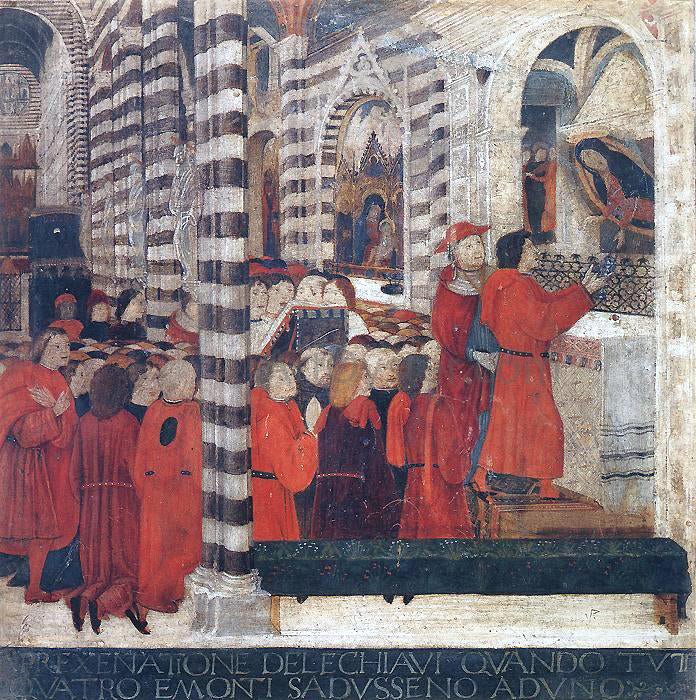  Unknown (4) Masters Offering of the Keys - Hand Painted Oil Painting