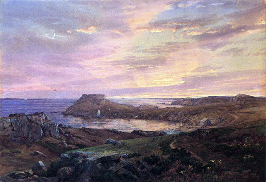  William Trost Richards Old Fort at Conanicut, Rhode Island - Hand Painted Oil Painting